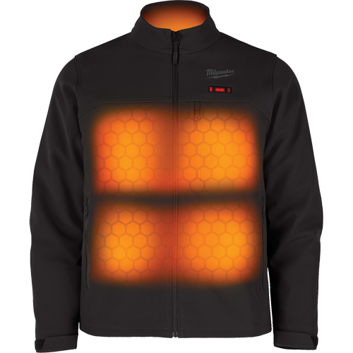 Manteau chauffante M12 ToughShell avec pile, Hommes, Petit, Noir Les Fournitures Industrielles Méga