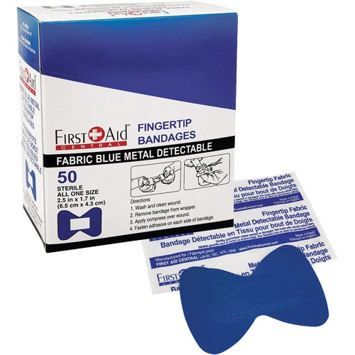 Bandages, Fingertip, Fabric Metal Detectable, Non-Sterile Les Fournitures Industrielles Méga