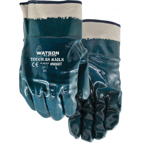 Tough-As-Nails Chemical-Resistant Gloves, Size X-Large, Cotton/Nitrile Les Fournitures Industrielles Méga