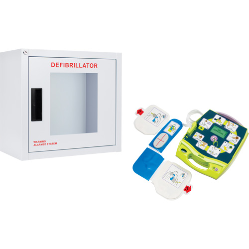 AED Plus&reg; Defibrillator & Wall Cabinet Kit, Semi-Automatic, English, Class 4 Les Fournitures Industrielles Méga
