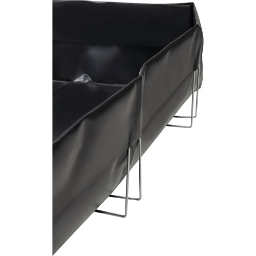 Berme &agrave; support en fil m&eacute;tallique, Capacit&eacute; 268 gal. US, 6' la x 8' lo x 12" h, Support en L Les Fournitures Industrielles Méga