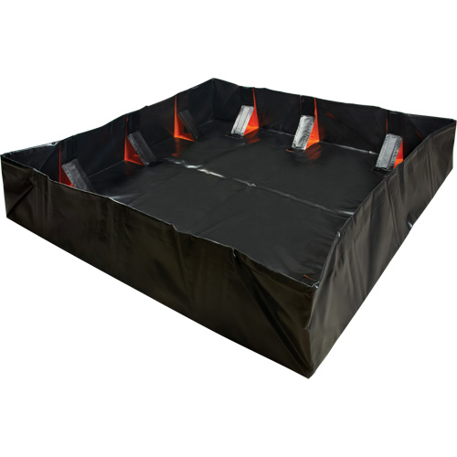 IBX Wall Pop-Up Berm, 1077 US gal. Capacity, 12' W x 12' L x 12" H, Snap-Up Bracket Les Fournitures Industrielles Méga