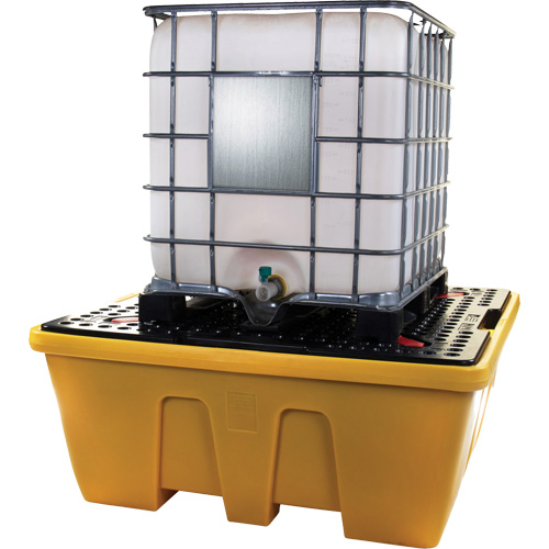 IBC Spill Pallet, 333 US gal. Spill Capacity, 66" x 66" x 27.5" Les Fournitures Industrielles Méga