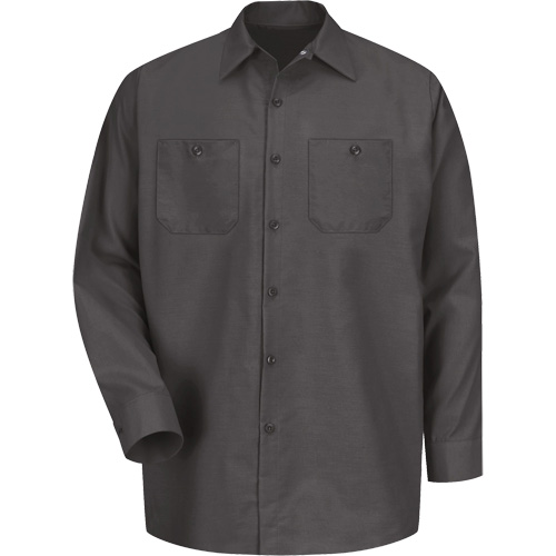 Long Sleeve Industrical Work Shirt, Men's, Medium, Charcoal Les Fournitures Industrielles Méga