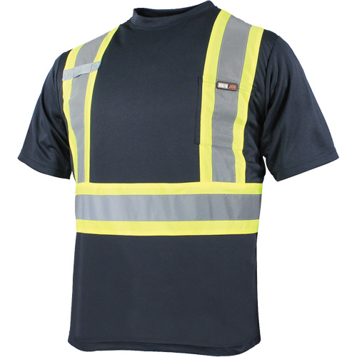 T-shirt &agrave; manches courtes et s&eacute;chage rapide, Polyester, Petit, Bleu marine Les Fournitures Industrielles Méga