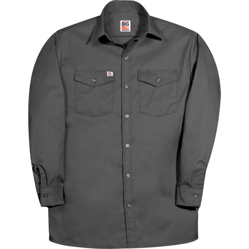 Chemise de travail &agrave; manche longue de premi&egrave;re qualit&eacute;, Hommes, 2T-Grand, Charbon Les Fournitures Industrielles Méga