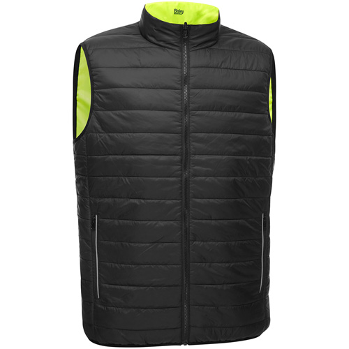 Veste bouffante r&eacute;versible avec X au dos Bisley, Jaune lime haute visibilit&eacute;, Petit, Polyester Les Fournitures Industrielles Méga