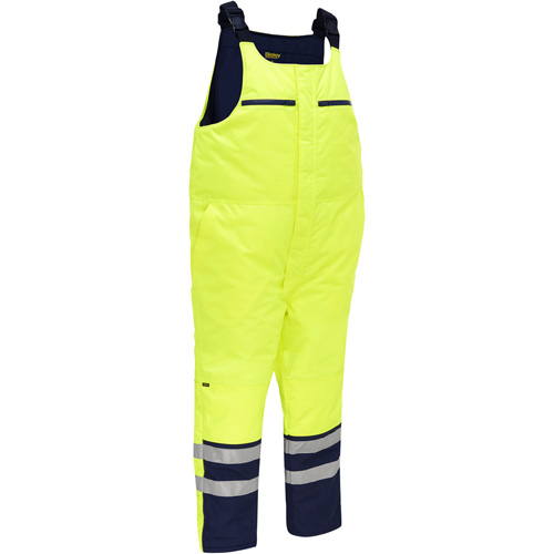 Salopette pour le froid extr&ecirc;me Bisley, Polyester, Petit, Jaune lime haute visibilit&eacute; Les Fournitures Industrielles Méga