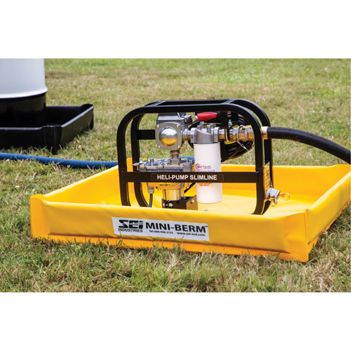 Yellow PVC Mini-Berm, 40 US gal. Capacity, 4' W x 4' L x 4" H Les Fournitures Industrielles Méga