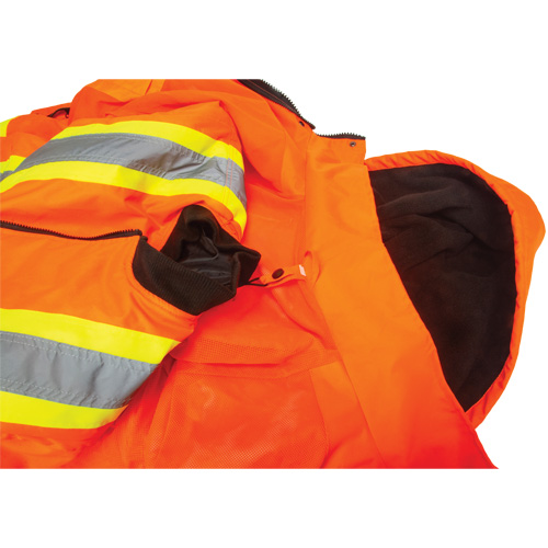 Waterproof 7-in-1 Winter Parka, High Visibility Orange, Medium Les Fournitures Industrielles Méga