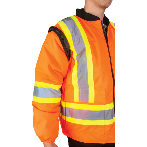 Waterproof 7-in-1 Winter Parka, High Visibility Orange, Medium Les Fournitures Industrielles Méga