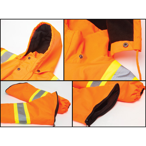 Waterproof 7-in-1 Winter Parka, High Visibility Orange, Medium Les Fournitures Industrielles Méga