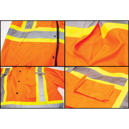 Waterproof 7-in-1 Winter Parka, High Visibility Orange, Medium Les Fournitures Industrielles Méga