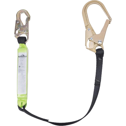 SA-6402-4 Shock Absorbing Lanyard, 4', Form Hook Center, Snap Hook Leg Ends, Polyester Les Fournitures Industrielles Méga