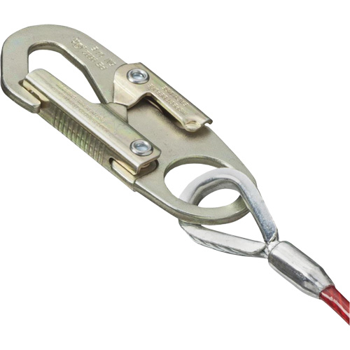 SA-5500-4 Shock Absorbing Lanyard, 4', Snap Hook Center, Snap Hook Leg Ends, Galvanized Steel Les Fournitures Industrielles Méga