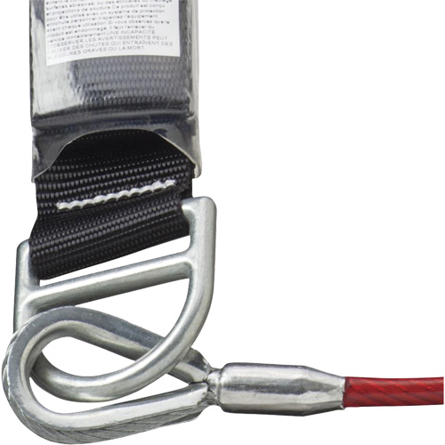 SA-5500-4 Shock Absorbing Lanyard, 4', Snap Hook Center, Snap Hook Leg Ends, Galvanized Steel Les Fournitures Industrielles Méga