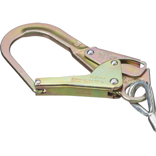 SA-5502-6 Shock Absorbing Lanyard, 6', Form Hook Center, Snap Hook Leg Ends, Galvanized Steel Les Fournitures Industrielles Méga