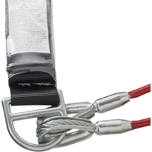 SA-55522-4 Longe &agrave; amortisseur de choc enduite de PVC, 4', Point d'ancrage &agrave; Crochet d&eacute;chafaudage, Crochet mousqueton aux jambes, Acier galvanis&eacute; Les Fournitures Industrielles Méga