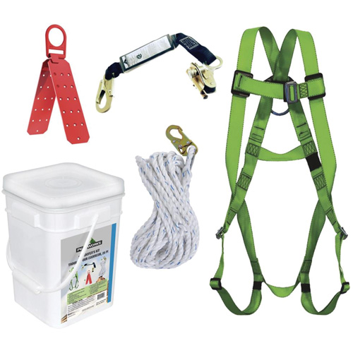 RK4-25 Compliance Roofer's Kit with Reusable Bracket, Roofer's Kit Les Fournitures Industrielles Méga