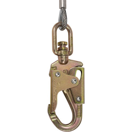 SRL-73302-40LE Cordage de s&eacute;curit&eacute; autor&eacute;tractable, 40', Acier galvanis&eacute;, Pivotant Les Fournitures Industrielles Méga