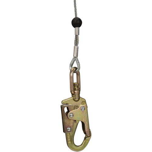 SRL-73303-96 Cable Self-Retracting Lifeline with Recovery, 96', Galvanized Steel, Swivel Les Fournitures Industrielles Méga