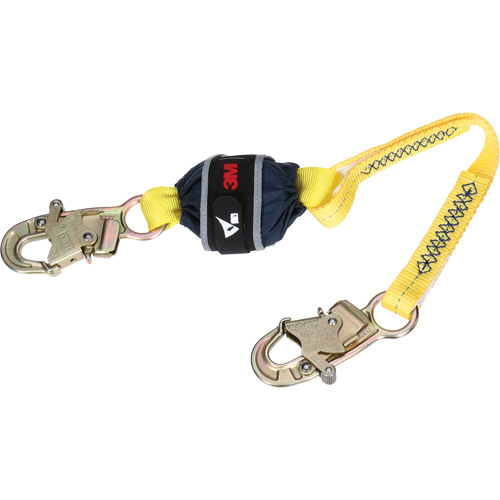 Web Shock-Absorbing Lanyard, 2.5', Snap Hook Center, Snap Hook Leg Ends, Polyester Les Fournitures Industrielles Méga