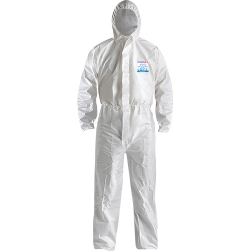 CoverMe XP1800  Type 5/6 Coveralls with Hood, Medium, White, Microporous Les Fournitures Industrielles Méga