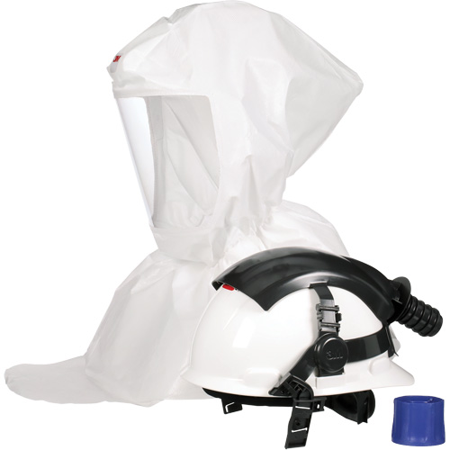 Cagoule pour peintre Versaflo s&eacute;rie S S-767 avec voile interne et casque, Standard, Casque rigide, Bavette Simple Les Fournitures Industrielles Méga
