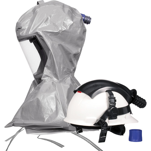 Cagoule Versaflo s&eacute;rie S S-867 avec voile interne &agrave; coutures scell&eacute;es et casque, Standard, Casque rigide, Bavette Simple Les Fournitures Industrielles Méga