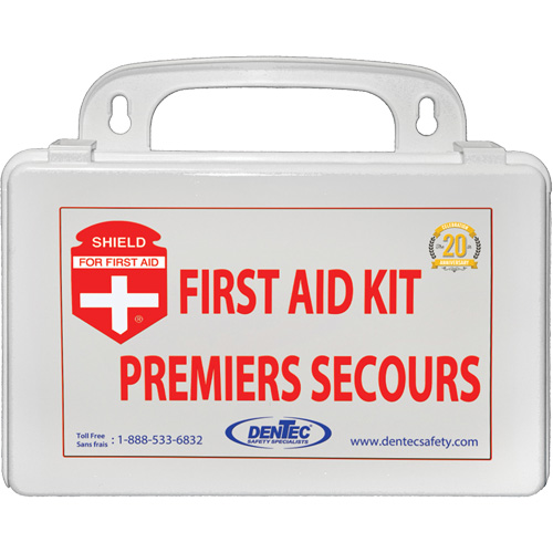 Trousse de premiers soins Shield, R&eacute;pond ou surpasse la norme CSA Z1220-24 type 1 individuelle, Personnel (1 travailleur) Les Fournitures Industrielles Méga