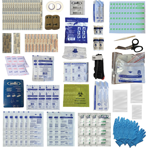 Trousse de premiers soins Shield, R&eacute;pond ou surpasse la norme CSA Z1220-24 type 3 environnements &agrave; haut risque, Moyen (26-50 travailleurs) Les Fournitures Industrielles Méga
