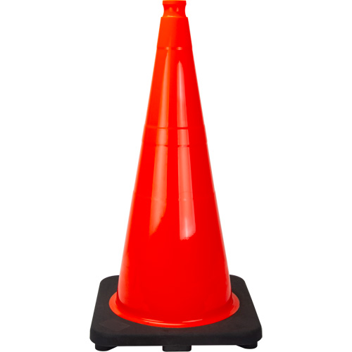 C&ocirc;ne de signalisation de premi&egrave;re qualit&eacute;, 28", Orange Les Fournitures Industrielles Méga