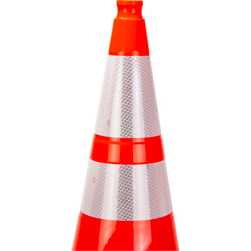 Premium Traffic Cone, 28", Orange, 4" & 6" Reflective Collar(s) Les Fournitures Industrielles Méga