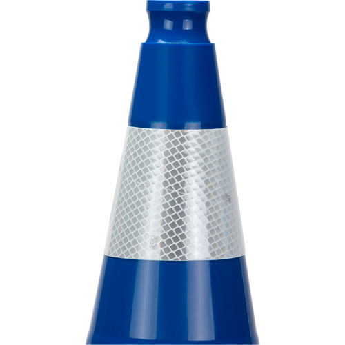 Premium Traffic Cone, 28", Blue, 4" Reflective Collar(s) Les Fournitures Industrielles Méga