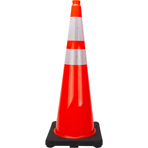 Premium Traffic Cone, 36", Orange, 4" & 6" Reflective Collar(s) Les Fournitures Industrielles Méga