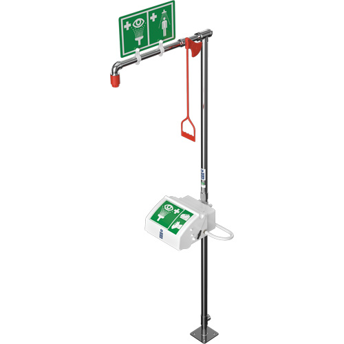 Douche combin&eacute;e avec cuvette ferm&eacute;e en ABS et entr&eacute;e inf&eacute;rieure, Socle Les Fournitures Industrielles Méga