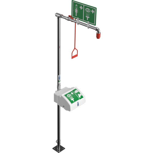 Douche combin&eacute;e avec cuvette ferm&eacute;e en ABS et entr&eacute;e inf&eacute;rieure, Socle Les Fournitures Industrielles Méga