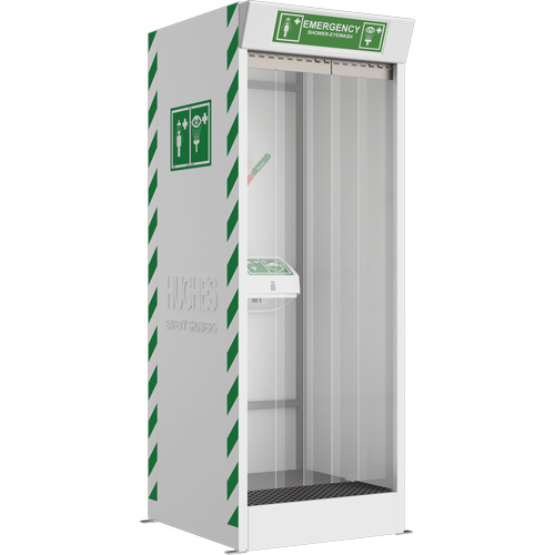 Cabine de douche d'urgence et douche oculaire/faciale couvert Les Fournitures Industrielles Méga