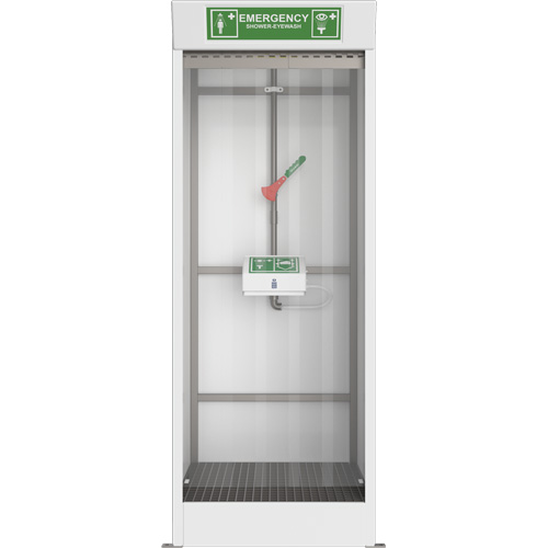 Cabine de douche d'urgence et douche oculaire/faciale couvert Les Fournitures Industrielles Méga