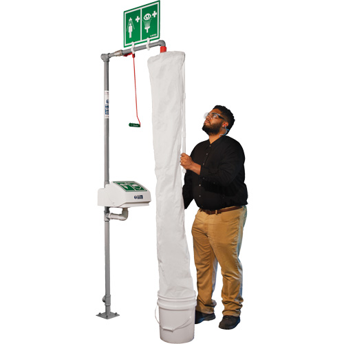 Safety Shower Test Kit with Bucket & Shower Sock Les Fournitures Industrielles Méga