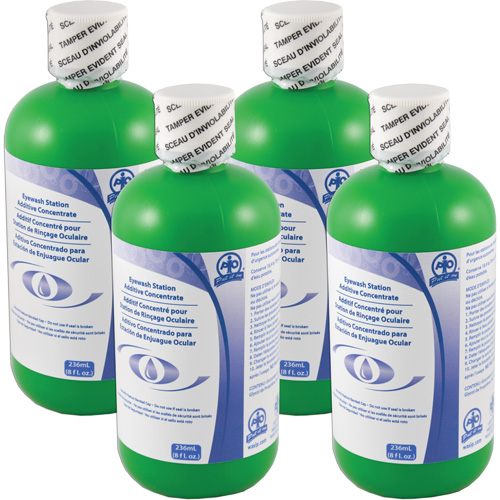 Additive to Preserve Water in Self-Contained Emergency Eye Wash Stations, Canada, 4 Pack, 8 oz. Les Fournitures Industrielles Méga