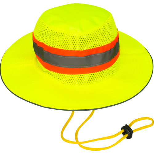 Chapeau de p&ecirc;cheur &agrave; refroidissement par &eacute;vaporation, Lime haute visibilit&eacute; Les Fournitures Industrielles Méga