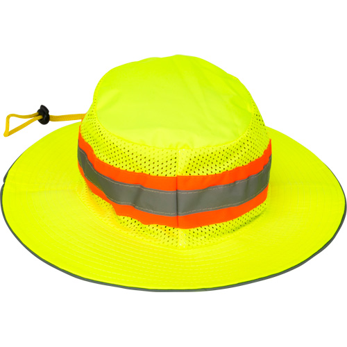 Chapeau de p&ecirc;cheur &agrave; refroidissement par &eacute;vaporation, Lime haute visibilit&eacute; Les Fournitures Industrielles Méga
