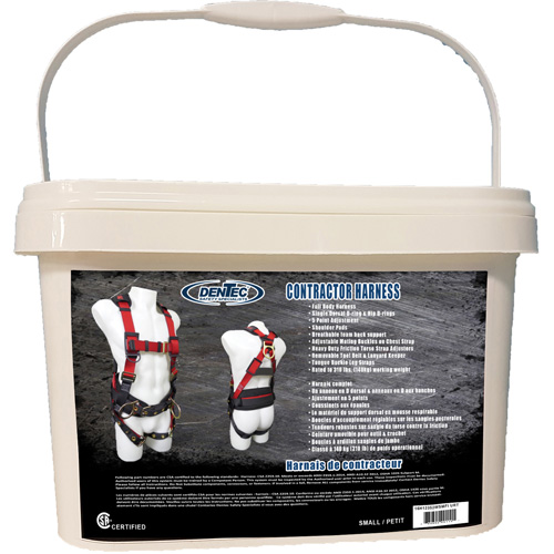 Contractor Safety Harness in Pail, CSA Certified, Class AP, Small, 352 lbs. Cap. Les Fournitures Industrielles Méga