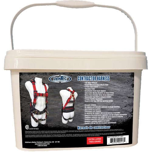 Contractor Safety Harness in Pail, CSA Certified, Class AP, X-Large, 352 lbs. Cap. Les Fournitures Industrielles Méga