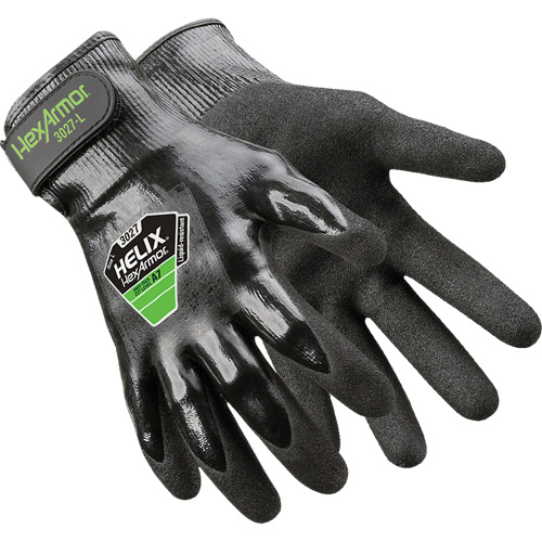 Gants Helix 3027, 6/T-petit, Calibre 21, Rev&ecirc;tement Nitrile, ASTM ANSI niveau A7 Les Fournitures Industrielles Méga