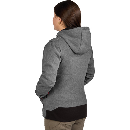 Chandail &agrave; capuchon chauffant M12 avec pile, Femmes, Moyen, Gris, Poly-coton Les Fournitures Industrielles Méga