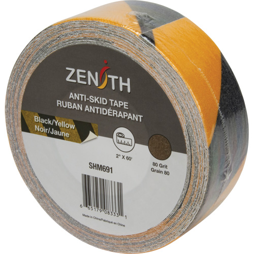 Anti-Skid Tape, 2" x 60', Black & Yellow Les Fournitures Industrielles Méga