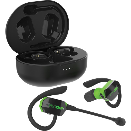 Black & Green UltraComm Aware Bluetooth Earbuds Les Fournitures Industrielles Méga