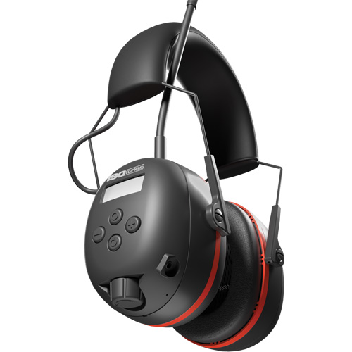 &eacute;couteurs AM/ FM Air Defender noir & Rouge, Style Bandeau, 24 dB Les Fournitures Industrielles Méga